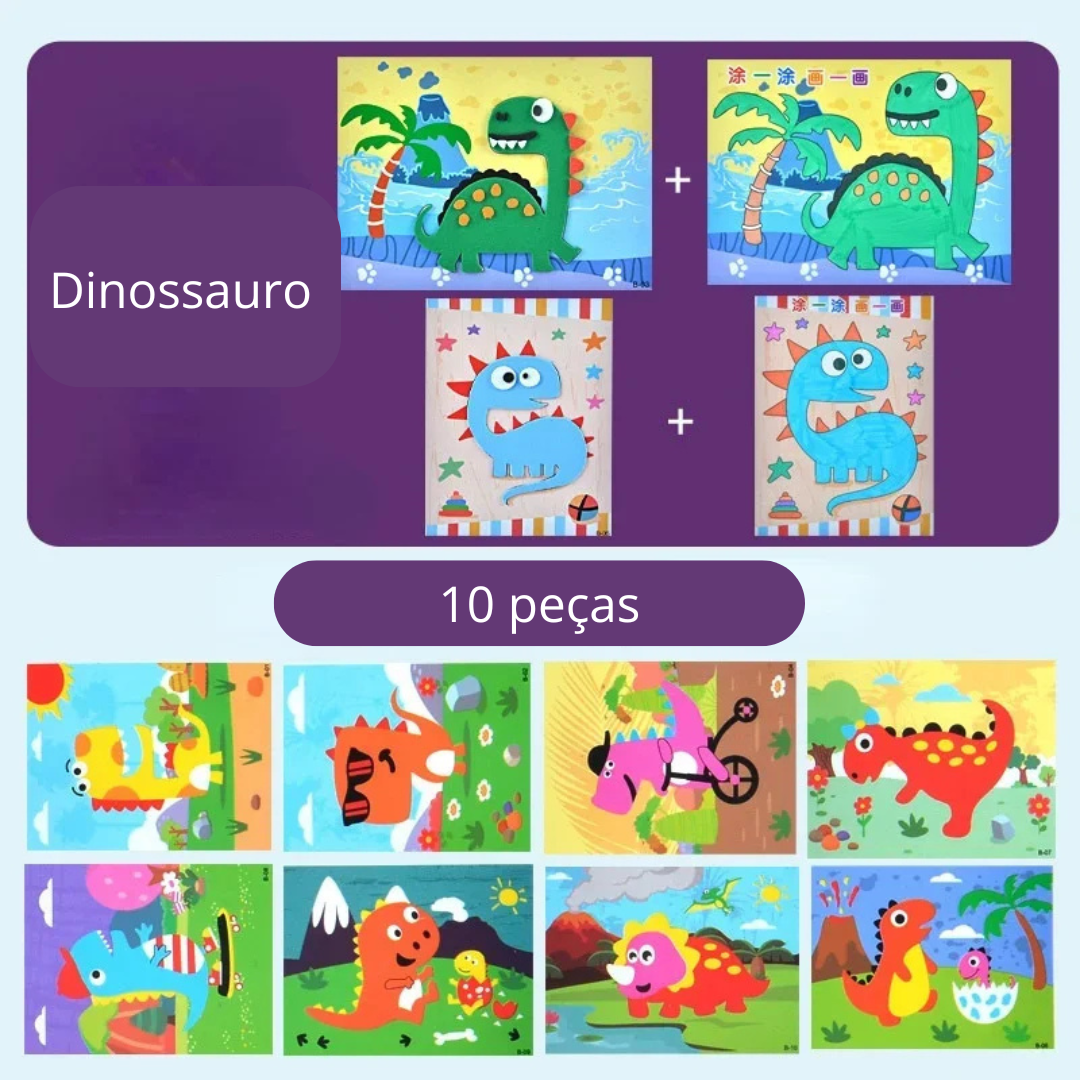 Cartoon Kids 2 em 1 – Pinta e Cola