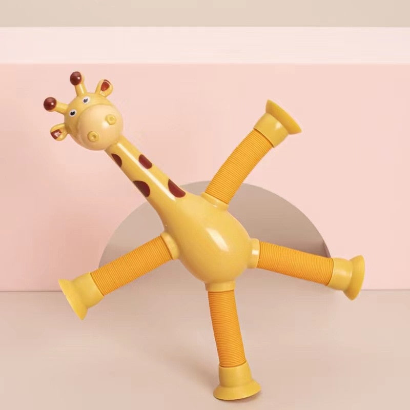 KIT com 4 Giraesticas - Girafas Fofas e Coloridas com Ventosa