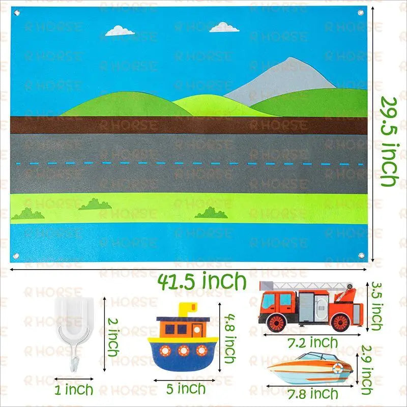 Mural Criativo Montessori - Meios de Transporte