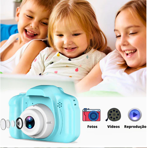 Mini Câmara Digital Infantil, Super Resistente, Foto e Vídeo