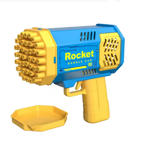 Pistola de Bolhas Elétrica com 40 Buracos e Luz LED