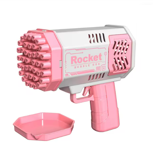 Pistola de Bolhas Elétrica com 40 Buracos e Luz LED