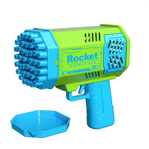 Pistola de Bolhas Elétrica com 40 Buracos e Luz LED