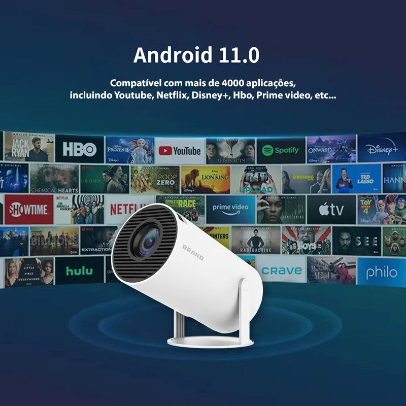 Projetor Portátil 4K Android – Entretenimento sem Limites