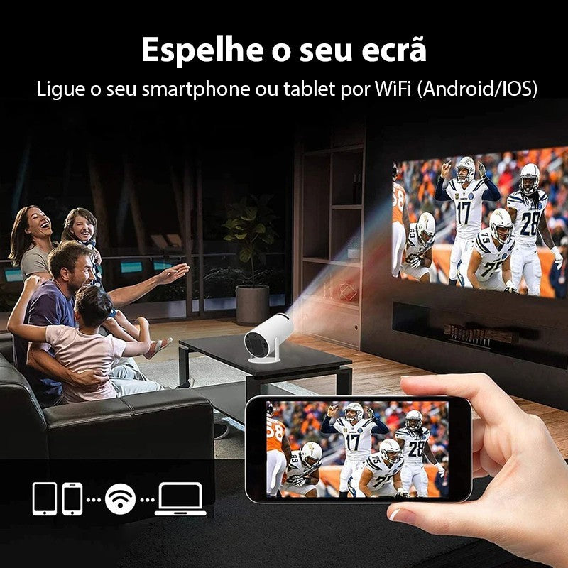 Projetor Portátil 4K Android – Entretenimento sem Limites