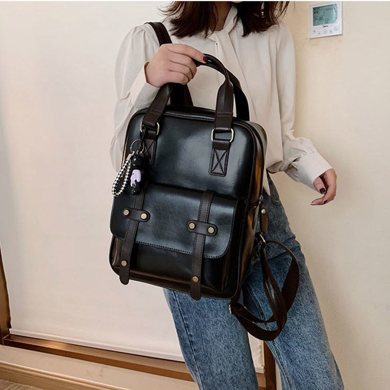 Mochila Vintage de Couro