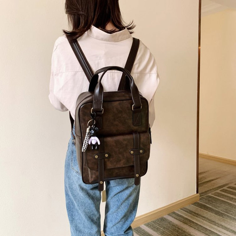 Mochila Vintage de Couro