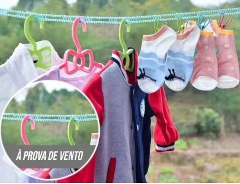 Varal Portátil em Nylon a prova de vento