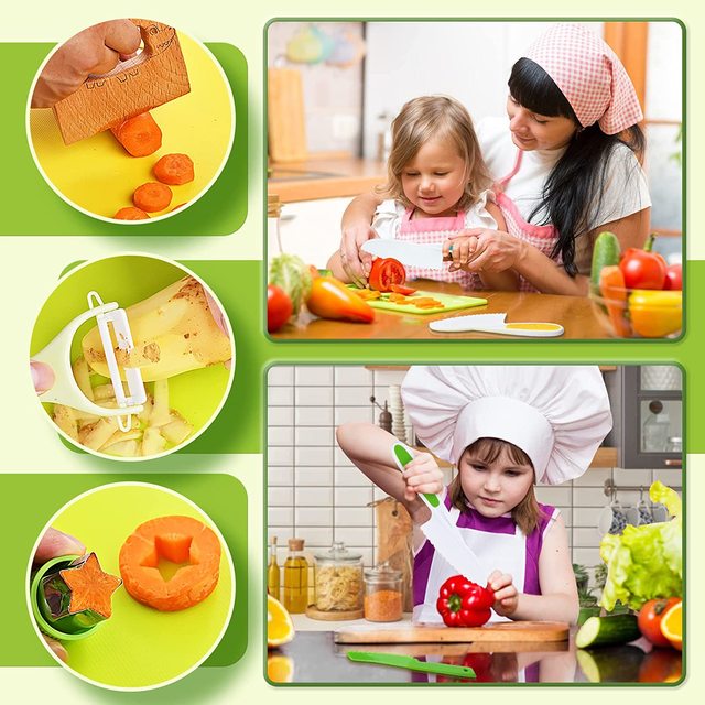 Kit Culinário Kids - Corte Real e Seguro de Alimentos (13 Peças)