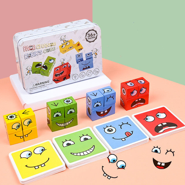 Cubo face: Jogo de expressões faciais