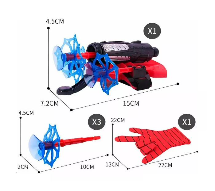 Luva do Homem-Aranha | Lança Teias Divertido e Seguro