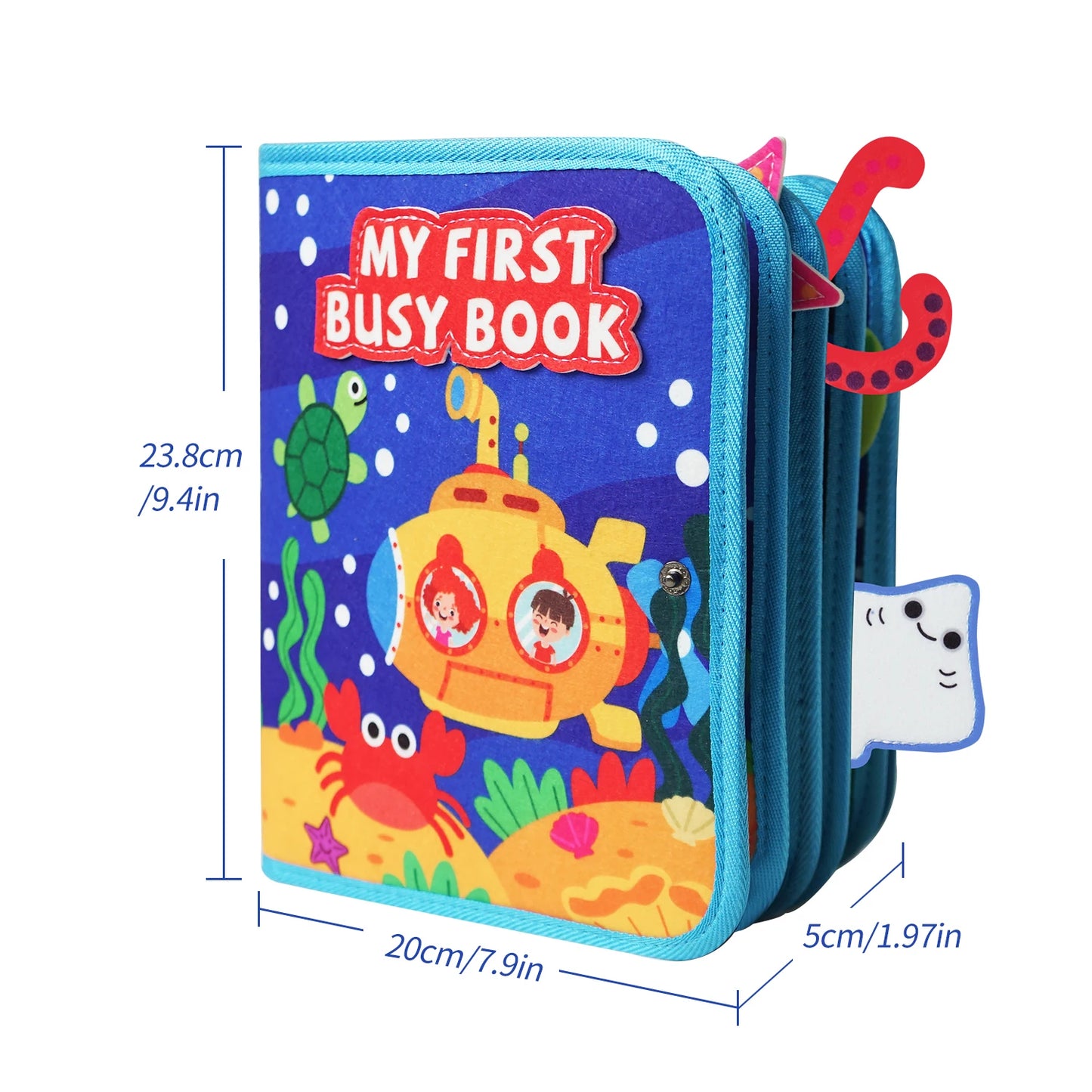 O Oceano das Descobertas – Livro Sensorial Montessori 20 Atividades