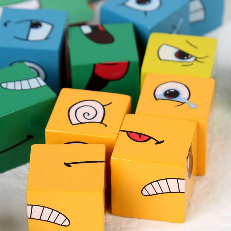 Cubo face: Jogo de expressões faciais