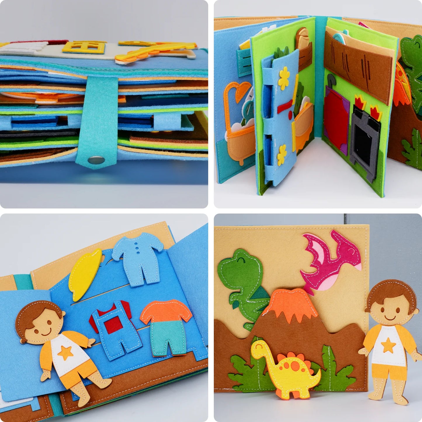 Livro de Pano 3D Montessori Casinha - Para Meninas e Meninos